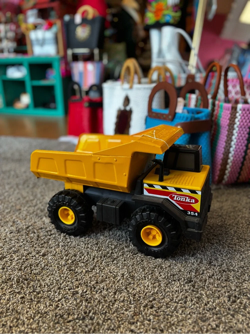 Tonka Yellow and Black Dump Truck with Red Logo